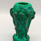 Art Deco Malachit Glas Vase Tanzende Akte Stil