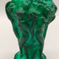 Art Deco Malachit Glas Vase Tanzende Akte Stil