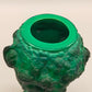 Art Deco Malachit Glas Vase Tanzende Akte Stil