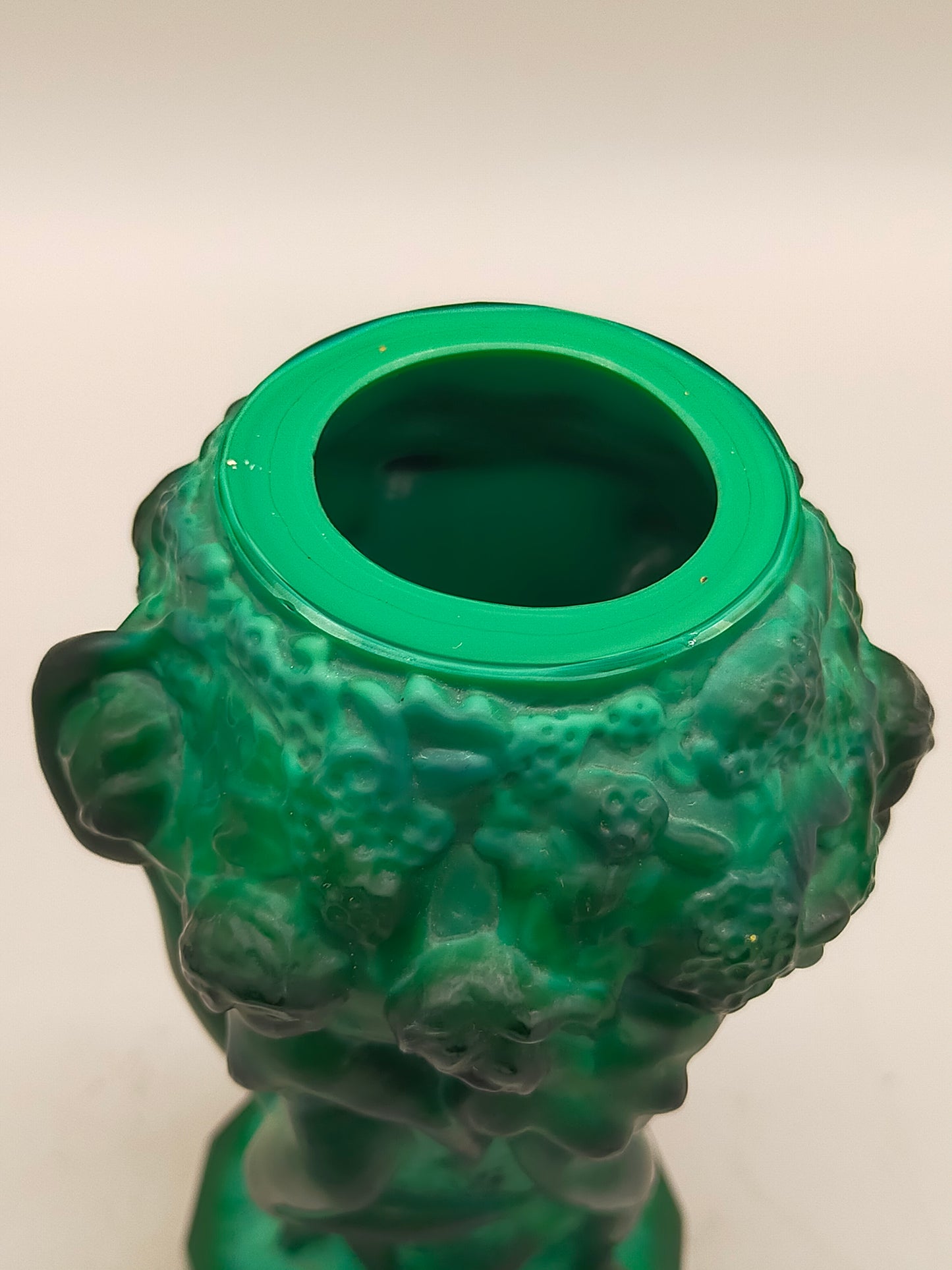Art Deco Malachit Glas Vase Tanzende Akte Stil
