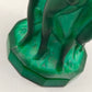 Art Deco Malachit Glas Vase Tanzende Akte Stil