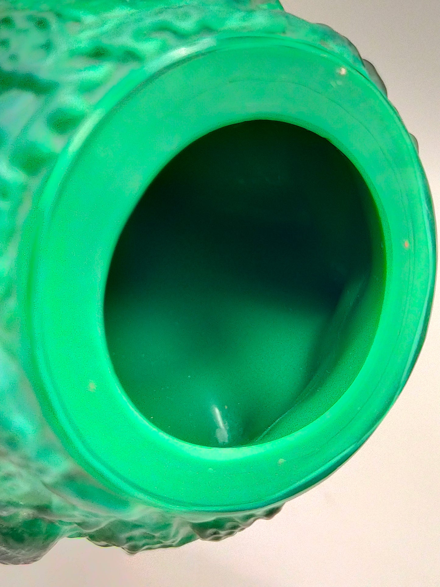 Art Deco Malachit Glas Vase Tanzende Akte Stil
