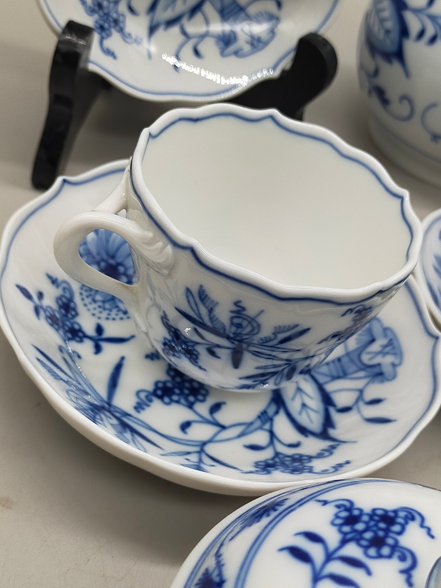 Antikes Meissen Zwiebelmuster Mokkaservice Edles Porzellan