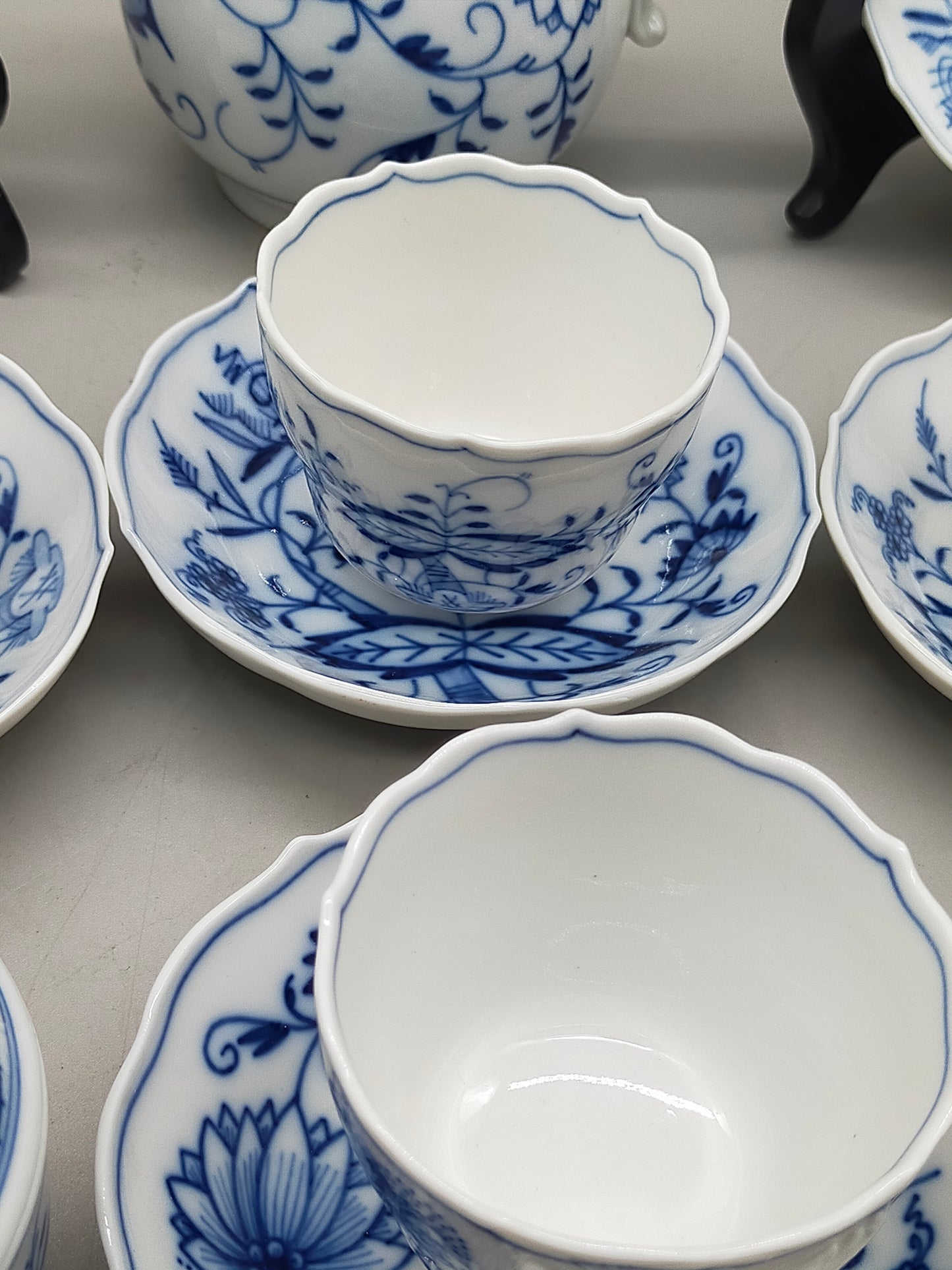 Antikes Meissen Zwiebelmuster Mokkaservice Edles Porzellan