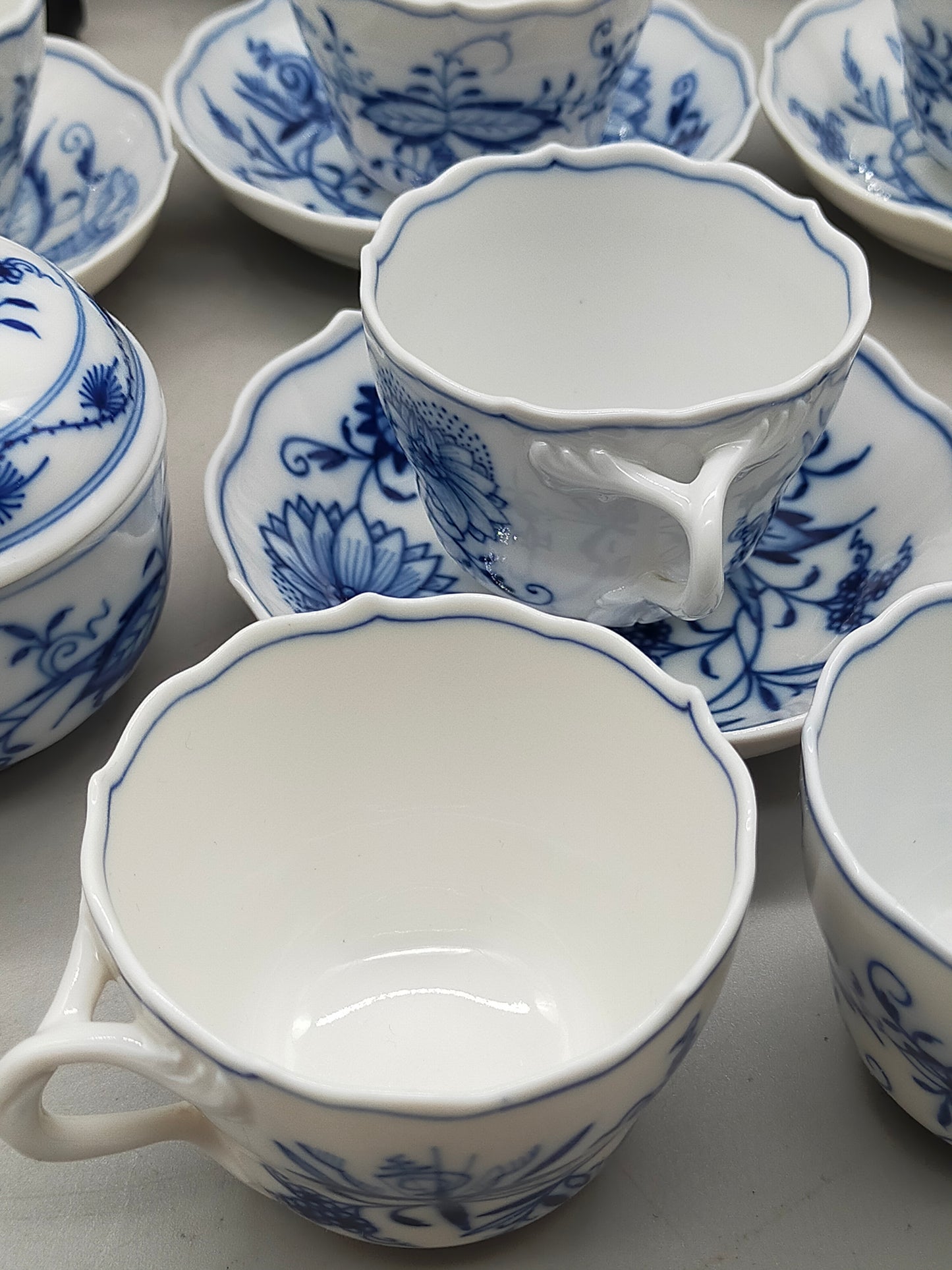 Antikes Meissen Zwiebelmuster Mokkaservice Edles Porzellan