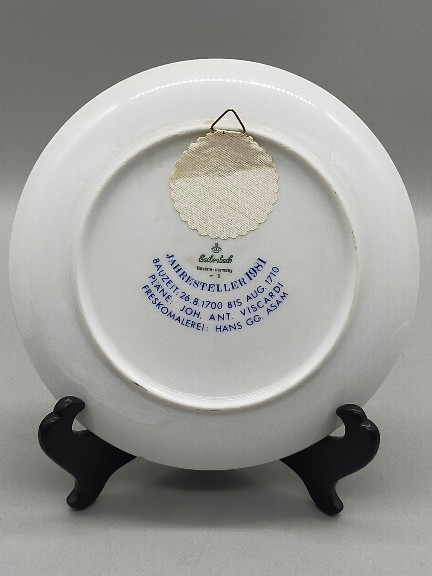 Eschenbach Porzellan Wandteller 1981 Wallfahrtskirche Maria Hilf