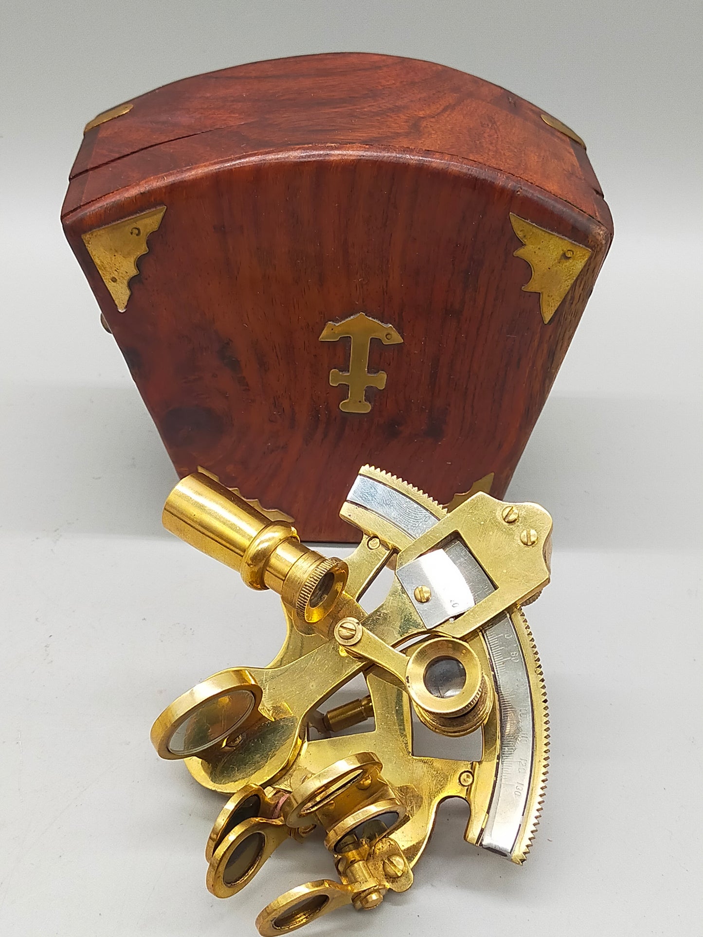 Antiker Troughton & Simms London 1910 Messing Sextant
