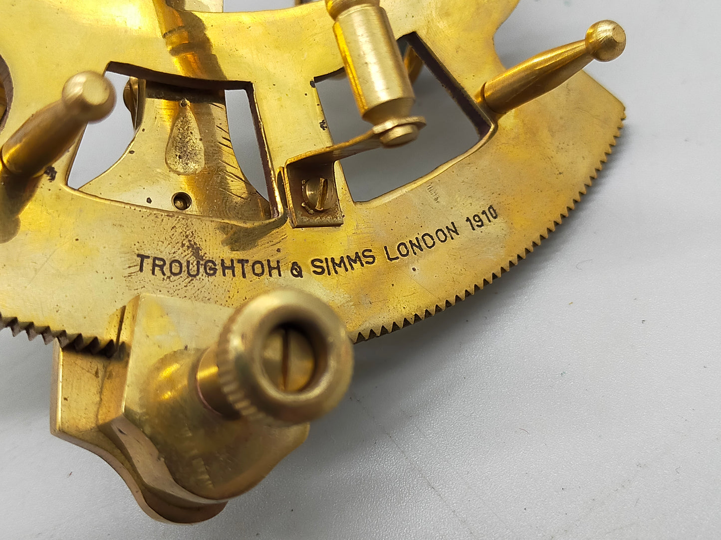 Antiker Troughton & Simms London 1910 Messing Sextant