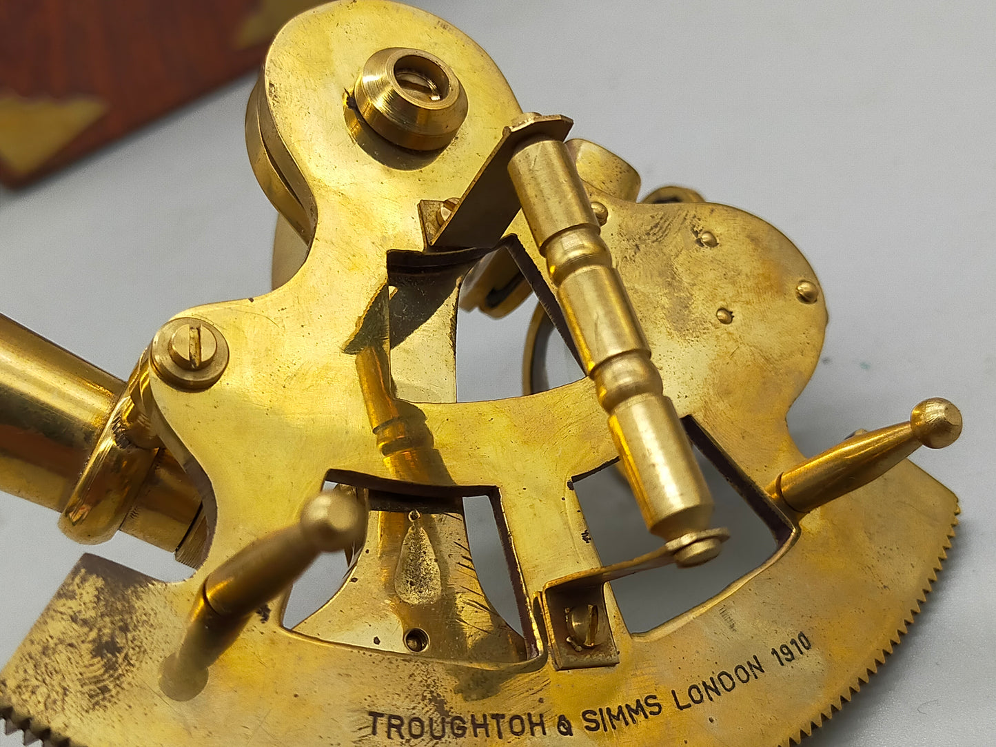 Antiker Troughton & Simms London 1910 Messing Sextant