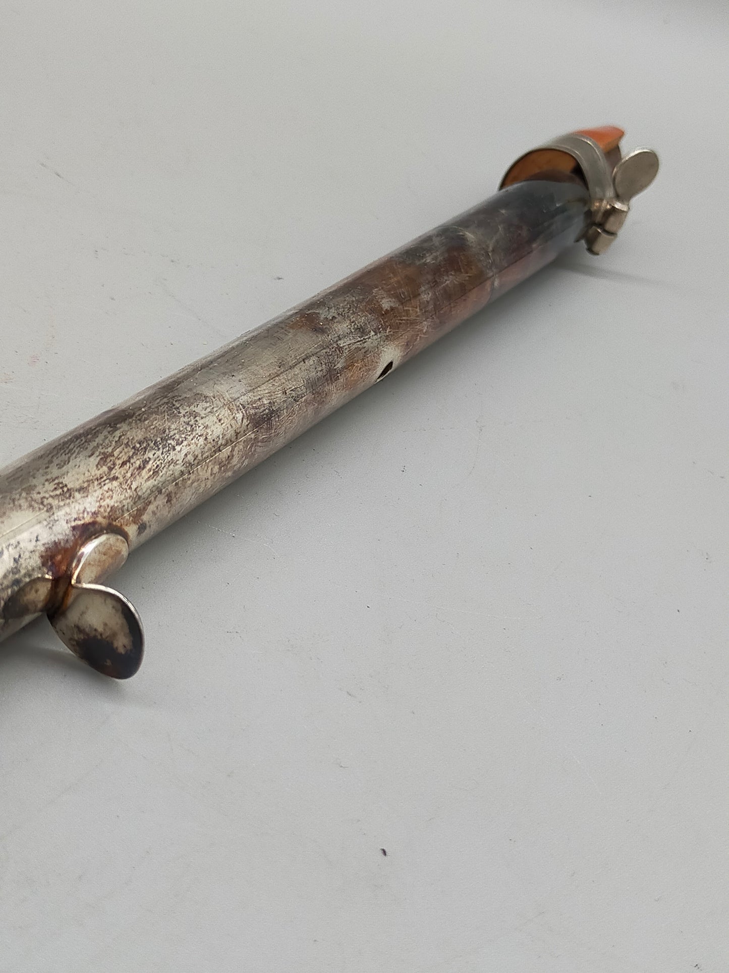 Antike Hopf Querflöte aus Metall