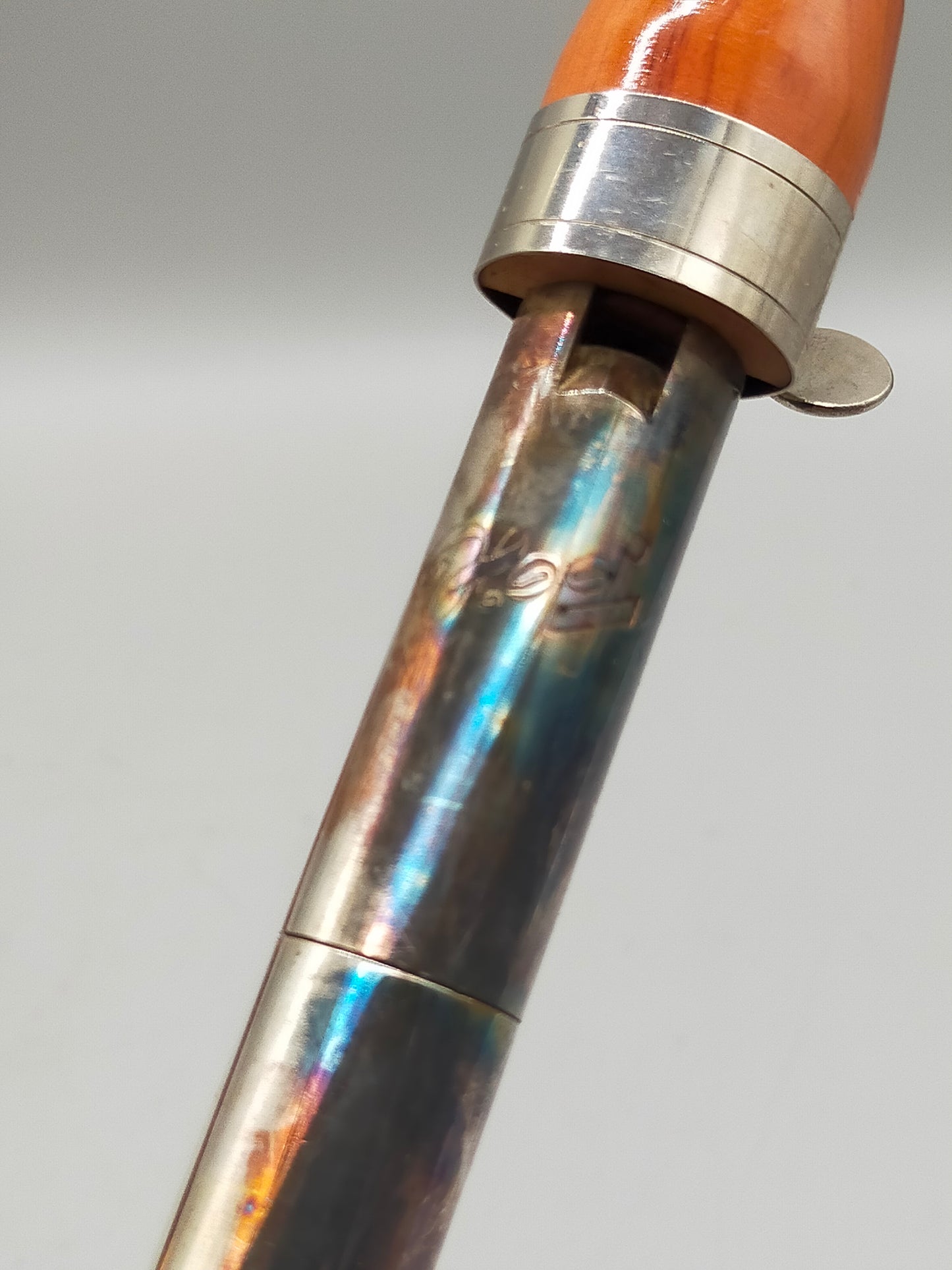 Antike Hopf Querflöte aus Metall