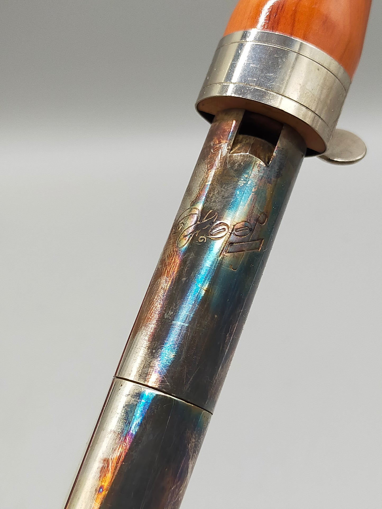 Antike Hopf Querflöte aus Metall