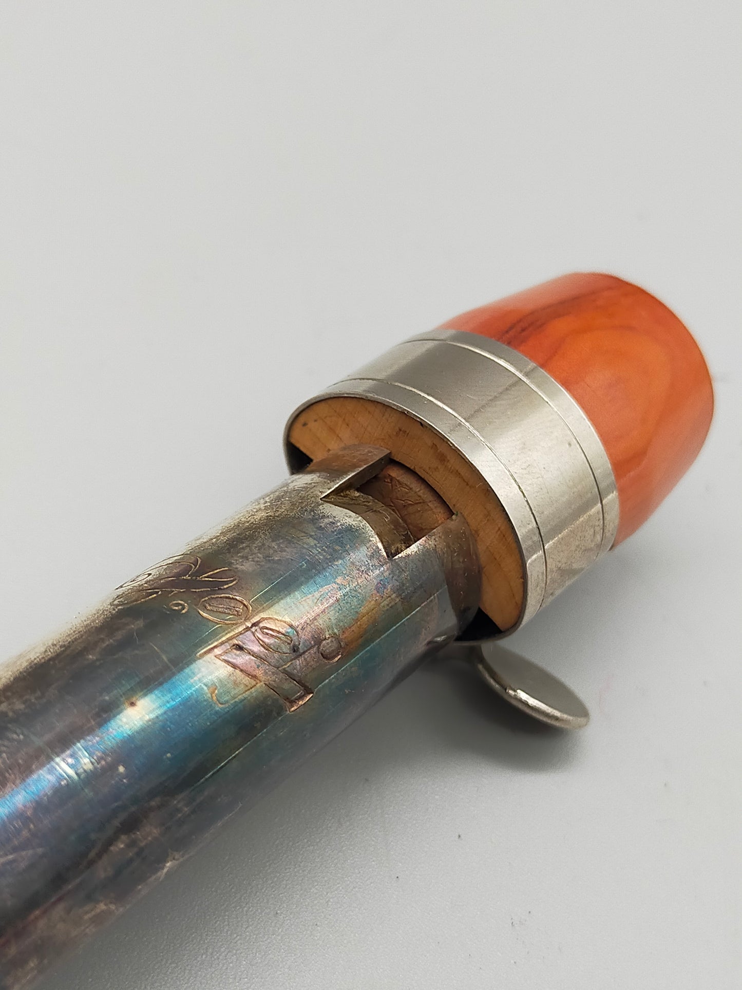 Antike Hopf Querflöte aus Metall