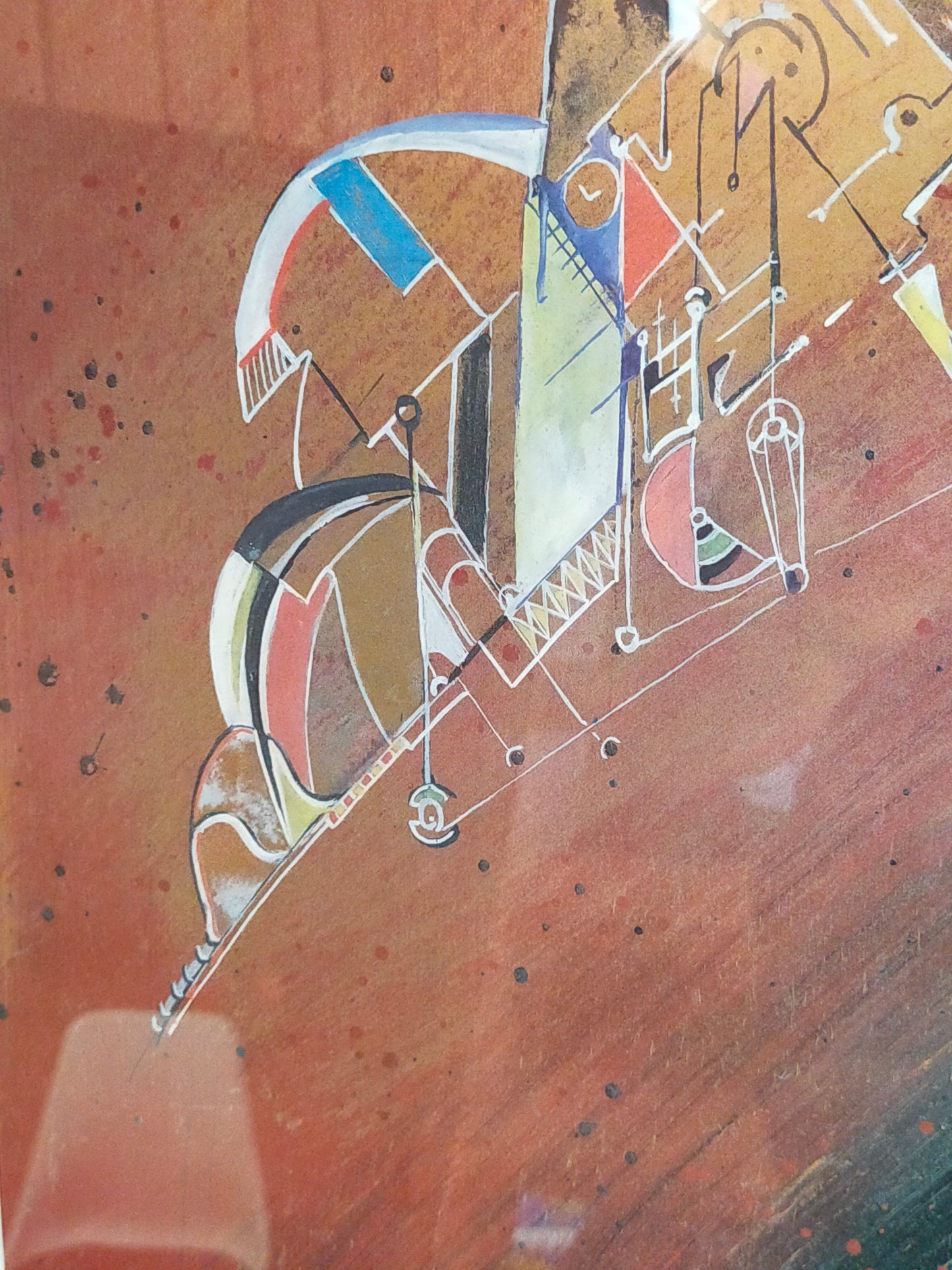 Abstraktes Kunstwerk im Kandinsky Stil Geometrische Komposition
