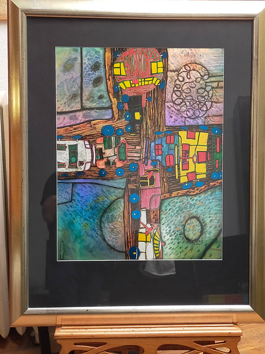 Hundertwasser Kunstdruck Die Straßengekreuzigten Kreisverkehr