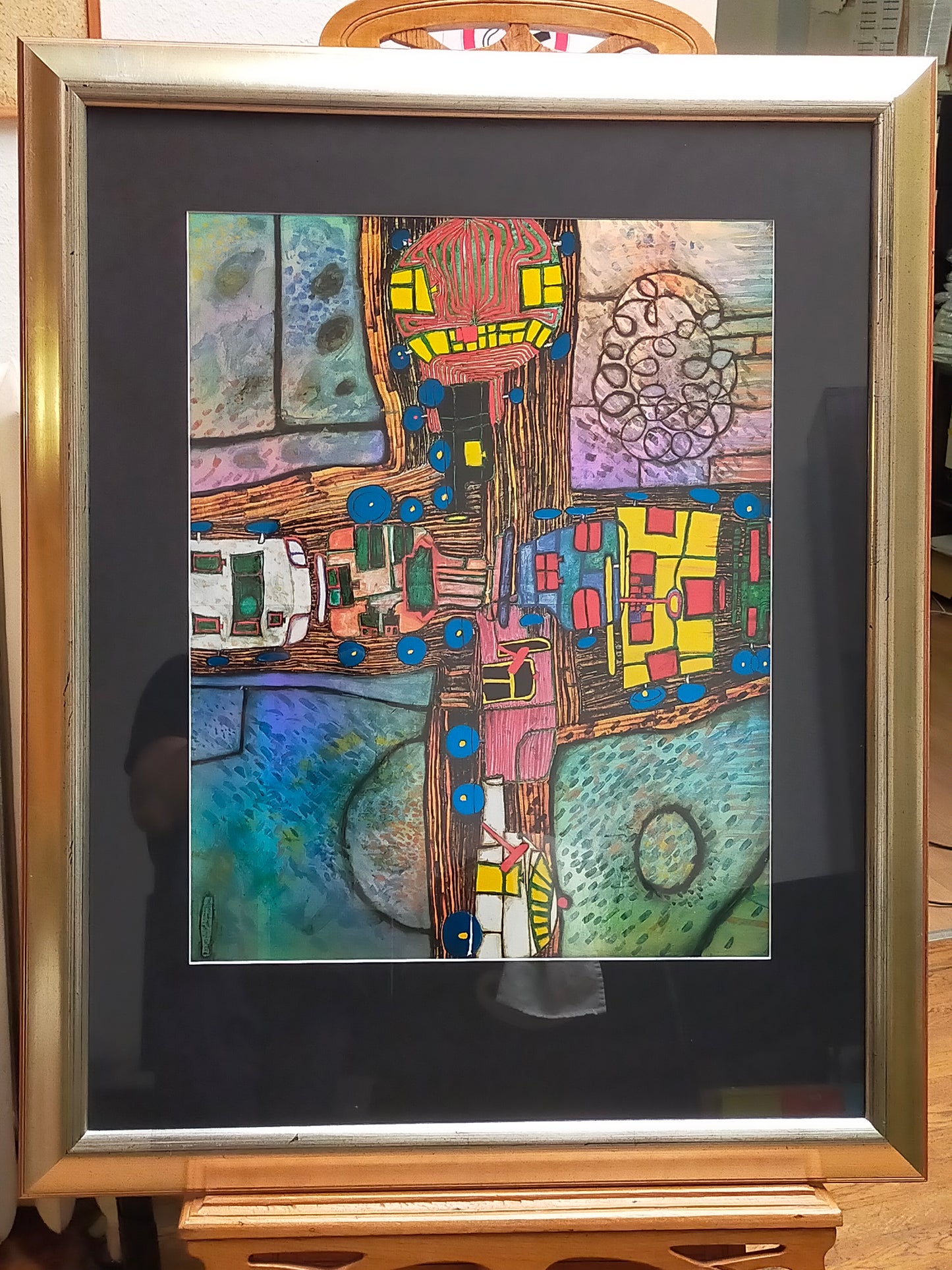 Hundertwasser Kunstdruck Die Straßengekreuzigten Kreisverkehr