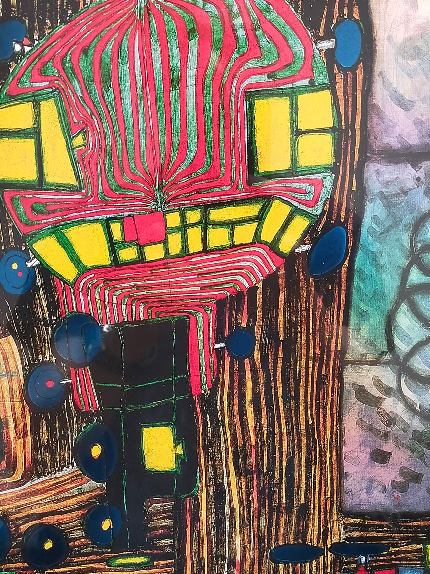 Hundertwasser Kunstdruck Die Straßengekreuzigten Kreisverkehr