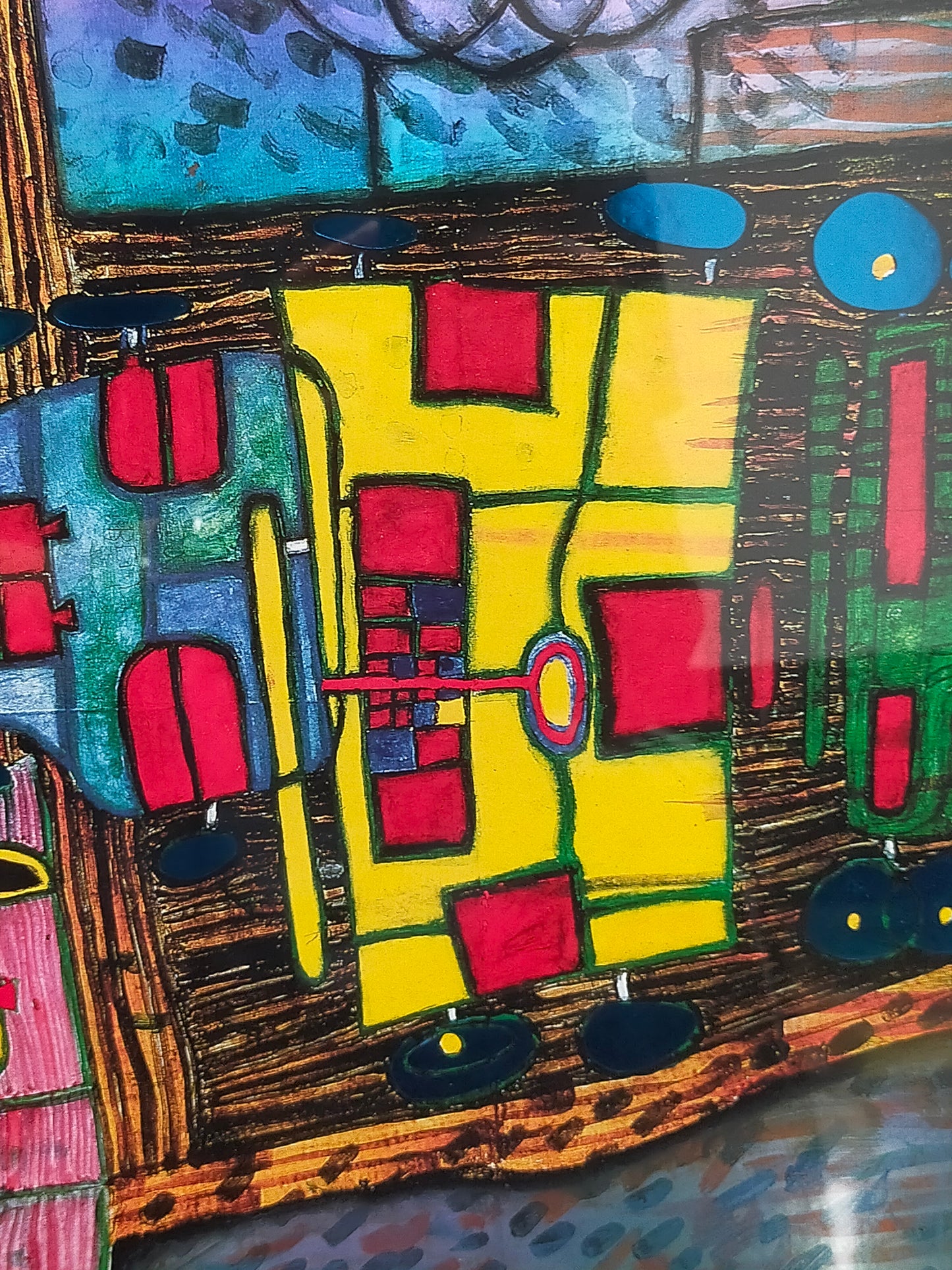 Hundertwasser Kunstdruck Die Straßengekreuzigten Kreisverkehr