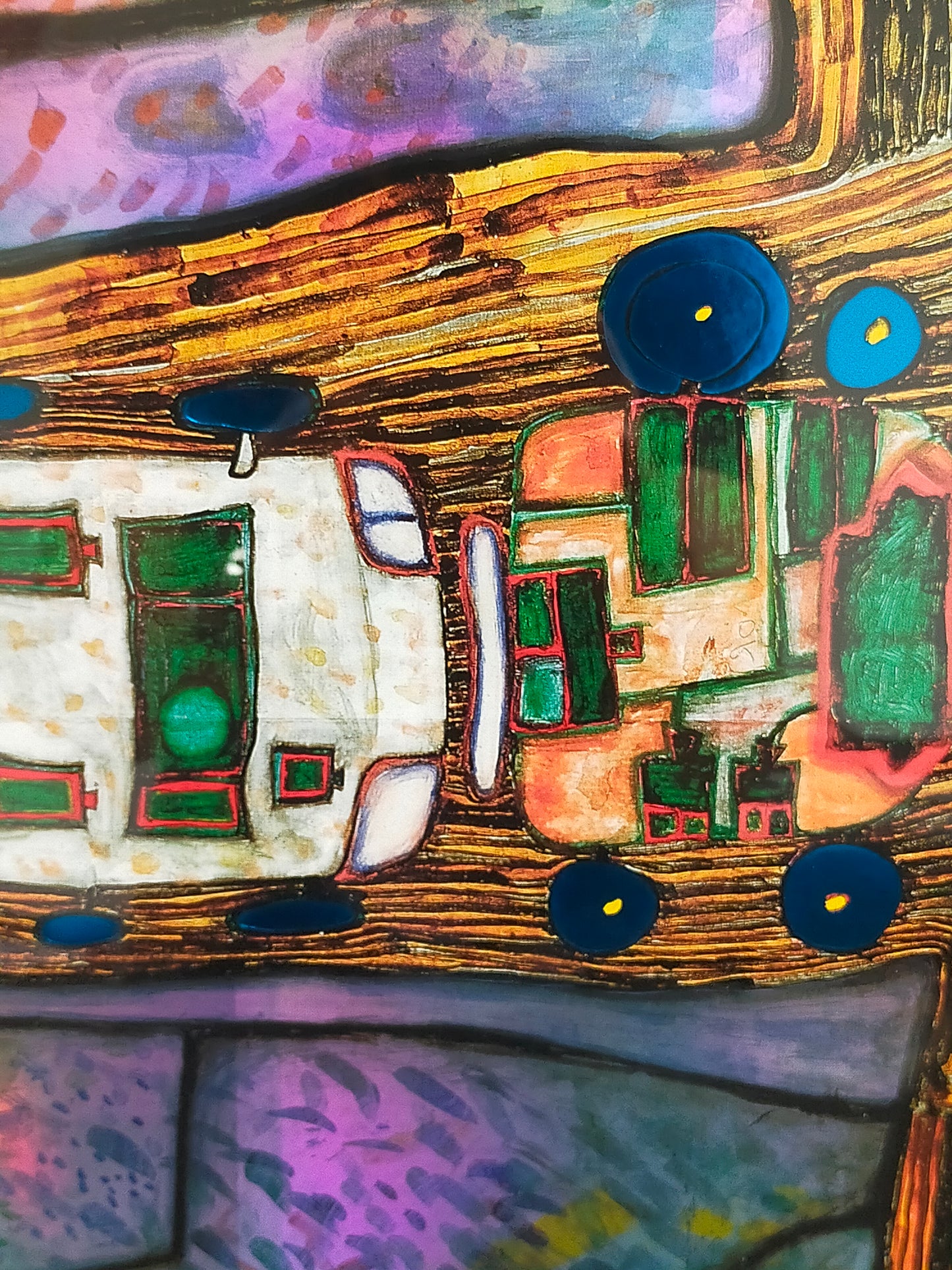 Hundertwasser Kunstdruck Die Straßengekreuzigten Kreisverkehr