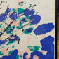 Moderne Schule (XX) Abstrakter Geiger in Blau und Türkis