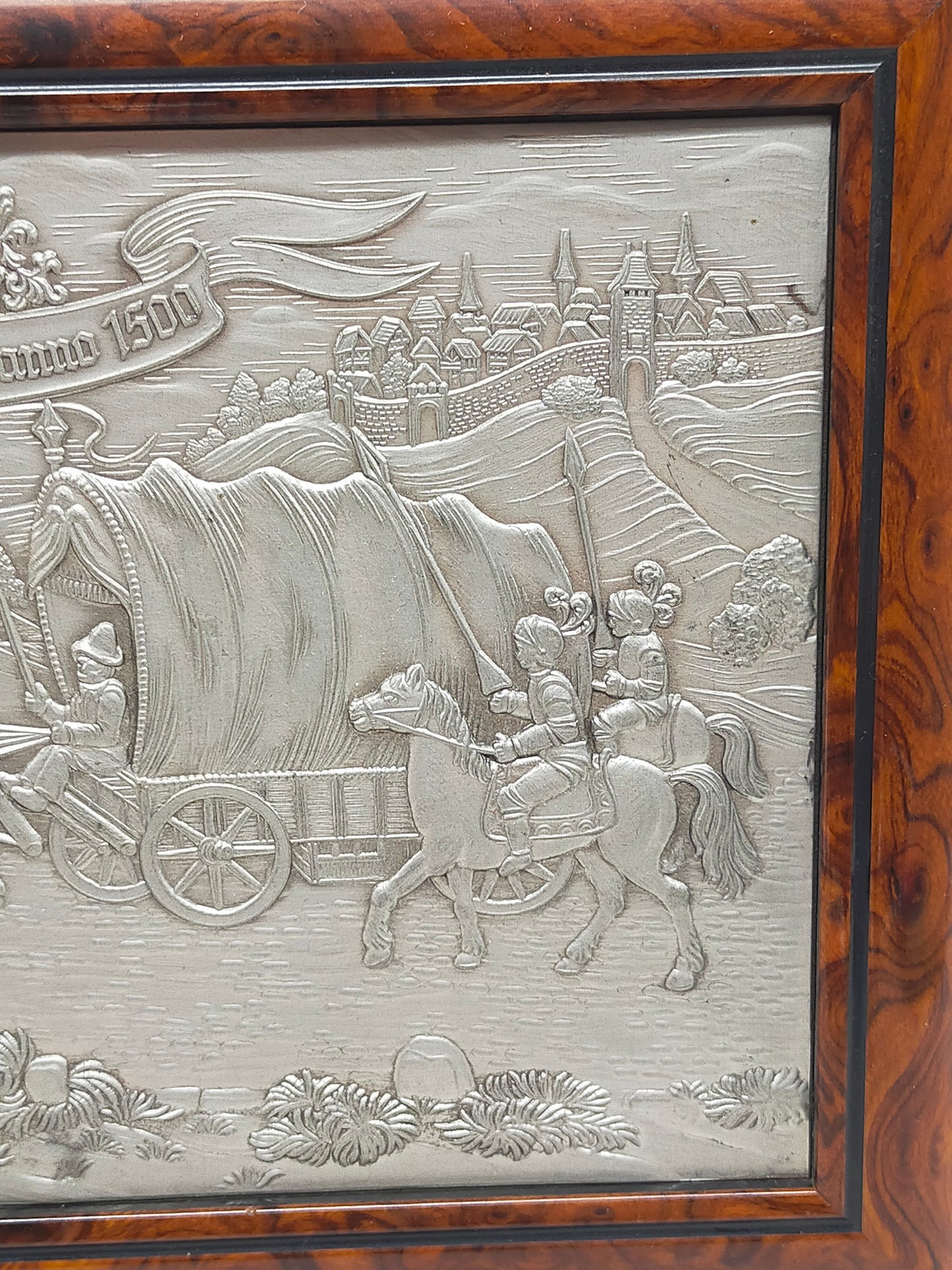 Zinn Schatulle Kaufmannszug anno 1500 Massives Holz