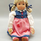 Original Käthe Kruse Stoffpuppe Blonde Zöpfe im Kleid