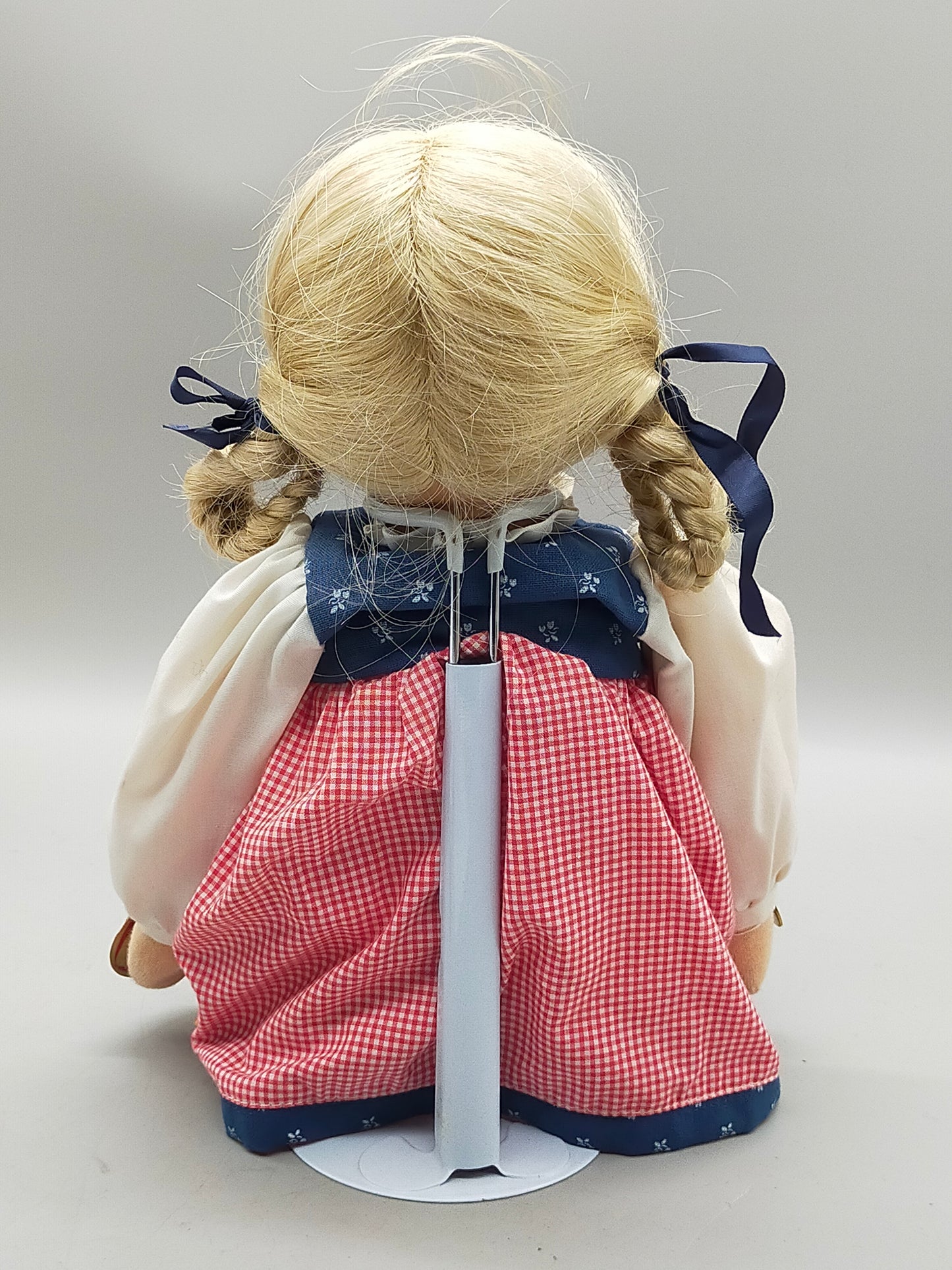 Original Käthe Kruse Stoffpuppe Blonde Zöpfe im Kleid