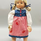 Original Käthe Kruse Stoffpuppe Blonde Zöpfe im Kleid
