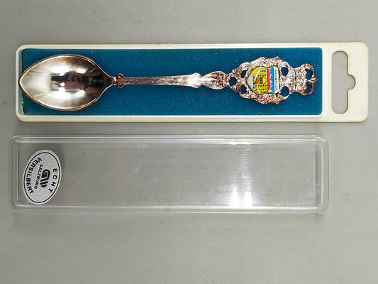 Silberner Souvenirlöffel Innsbruck Echt Versilbert mit Emaille-Wappen