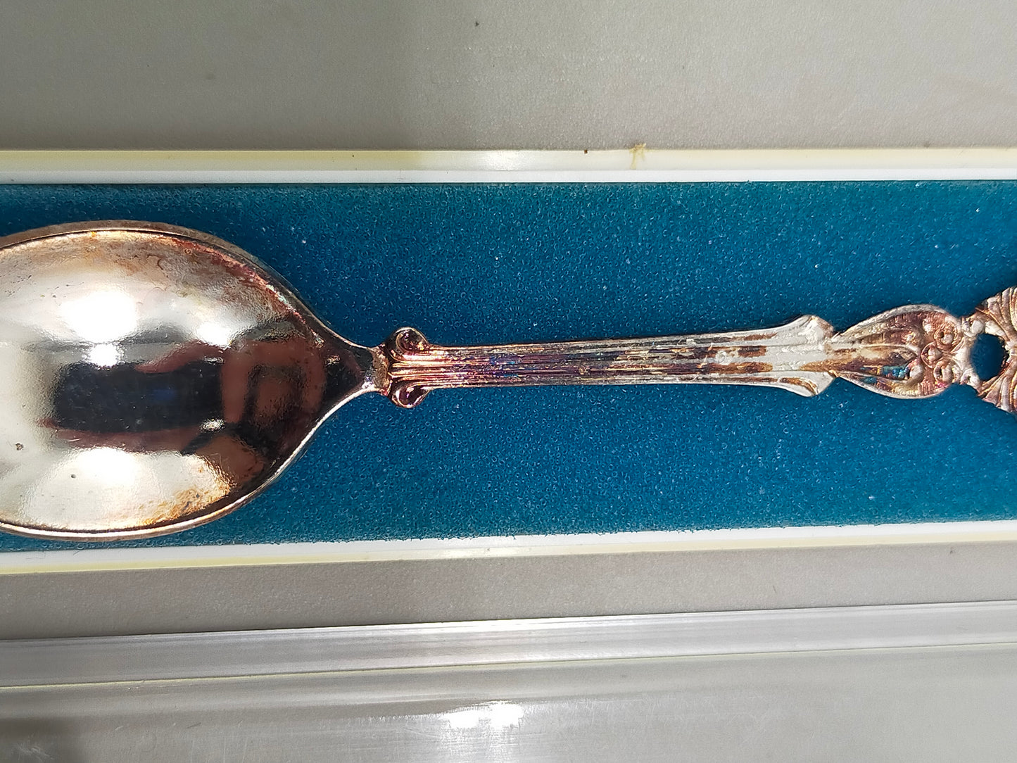 Silberner Souvenirlöffel Innsbruck Echt Versilbert mit Emaille-Wappen