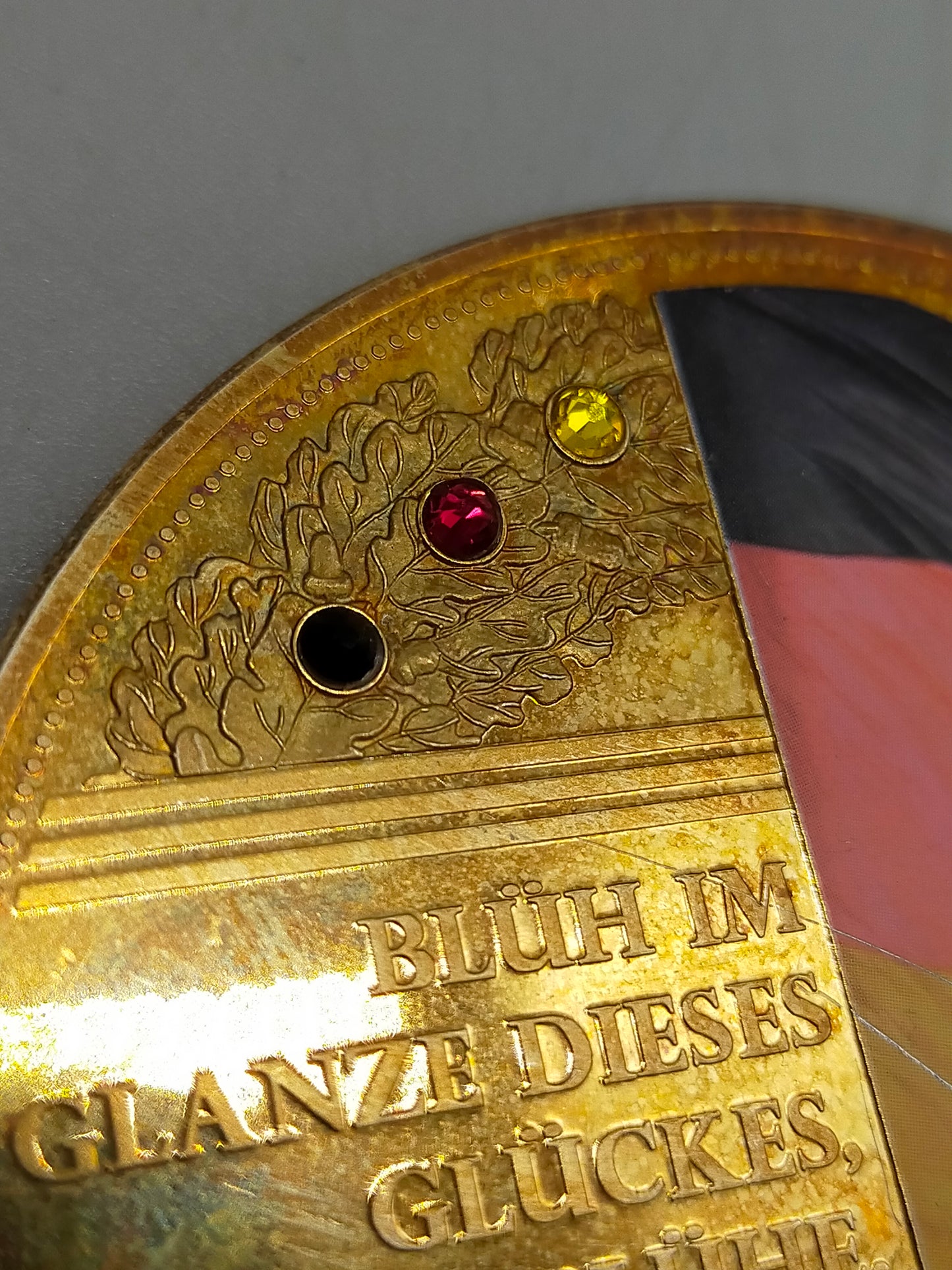 Prachtvolle Giganten Medaille Das Lied der Deutschen