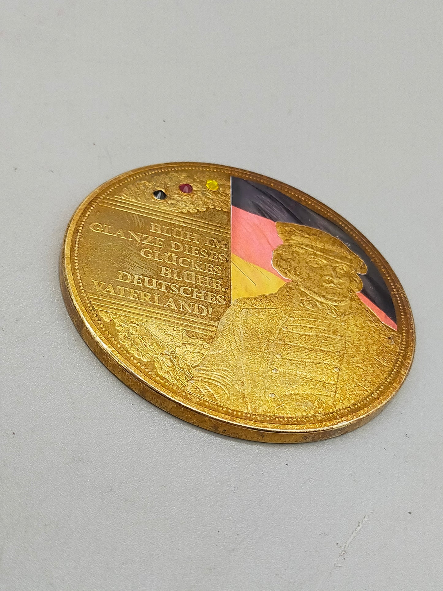 Prachtvolle Giganten Medaille Das Lied der Deutschen