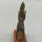 Antike Afrikanische Bronze Figur Reiter auf Pferd mit Schild