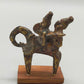 Antike Afrikanische Bronze Figur Reiter auf Pferd mit Schild