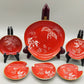 C.T. Hutschenreuther Arzberg Porzellan Set Roter Kranich & Goldrand