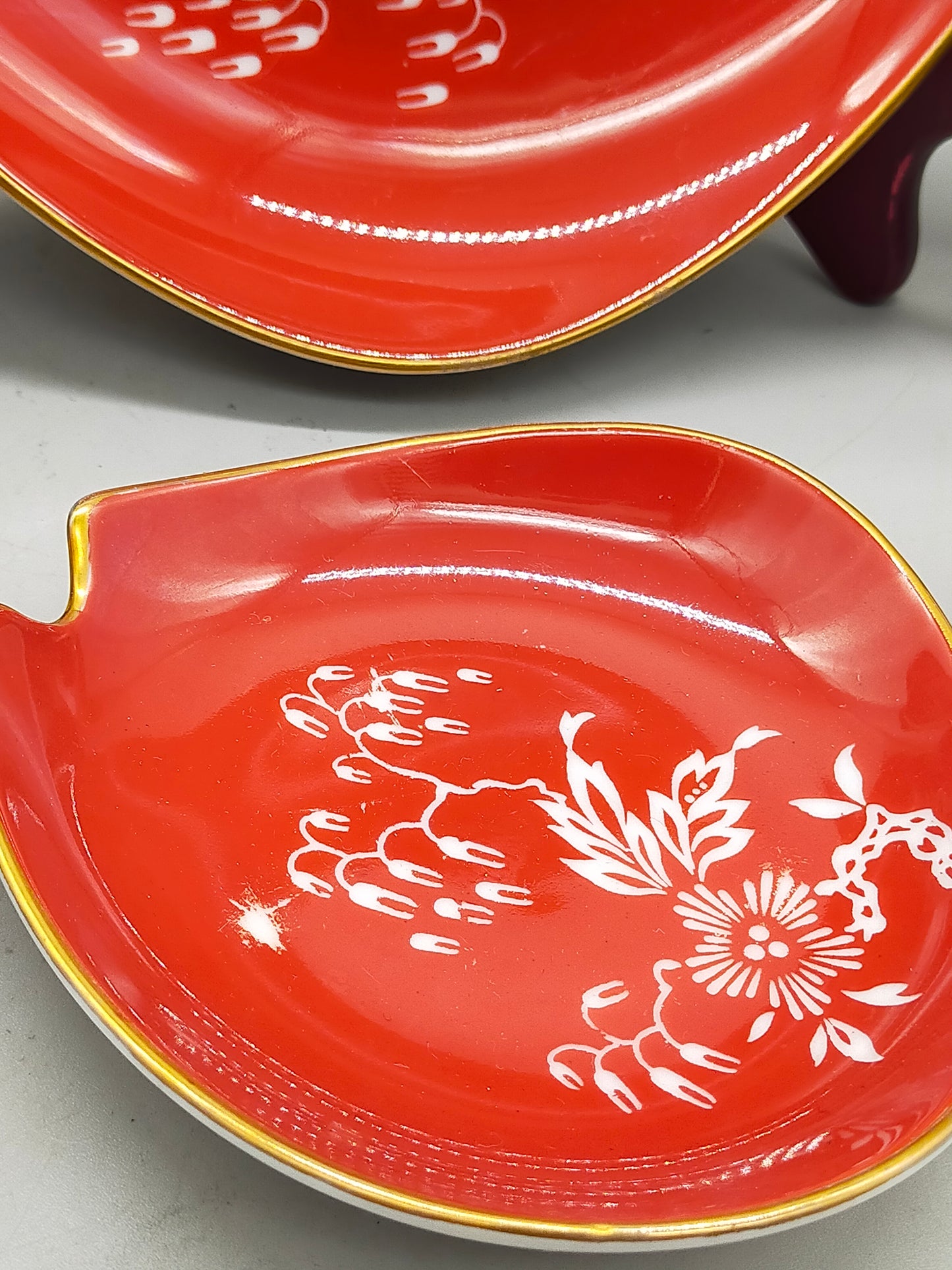 C.T. Hutschenreuther Arzberg Porzellan Set Roter Kranich & Goldrand