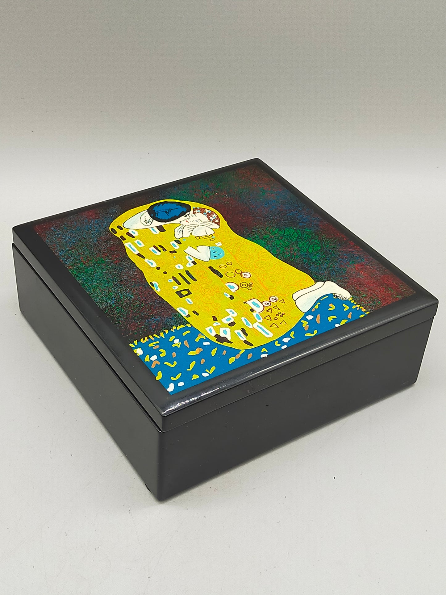 Schmuckschatulle mit Klimt Motiv Der Kuss Elegante Box