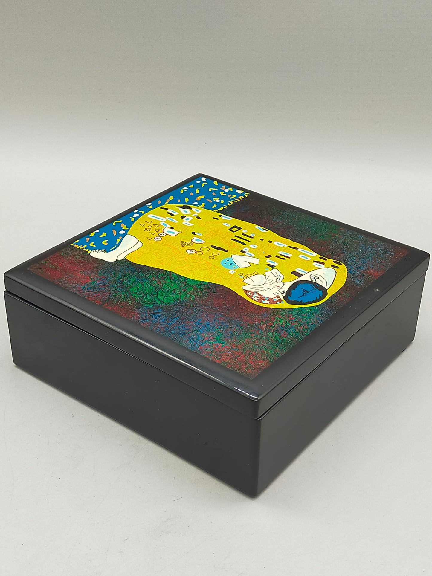 Schmuckschatulle mit Klimt Motiv Der Kuss Elegante Box