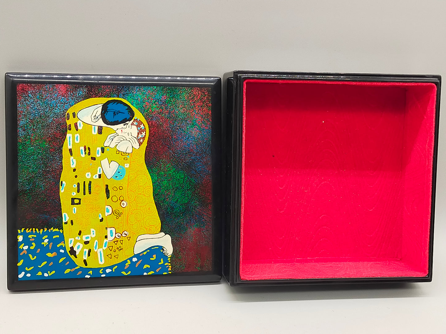 Schmuckschatulle mit Klimt Motiv Der Kuss Elegante Box