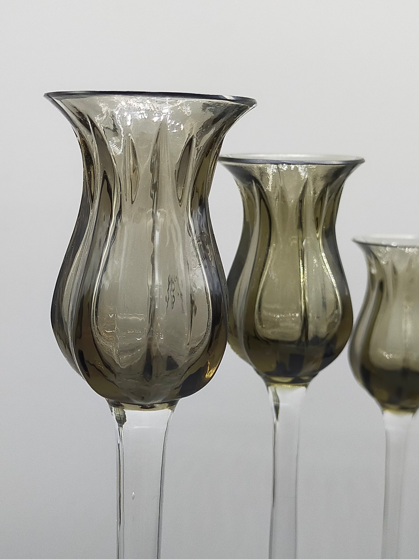 9tlg. Rosenthal Tulipa Glas Kerzenständer Set Bjørn Wiinblad Design