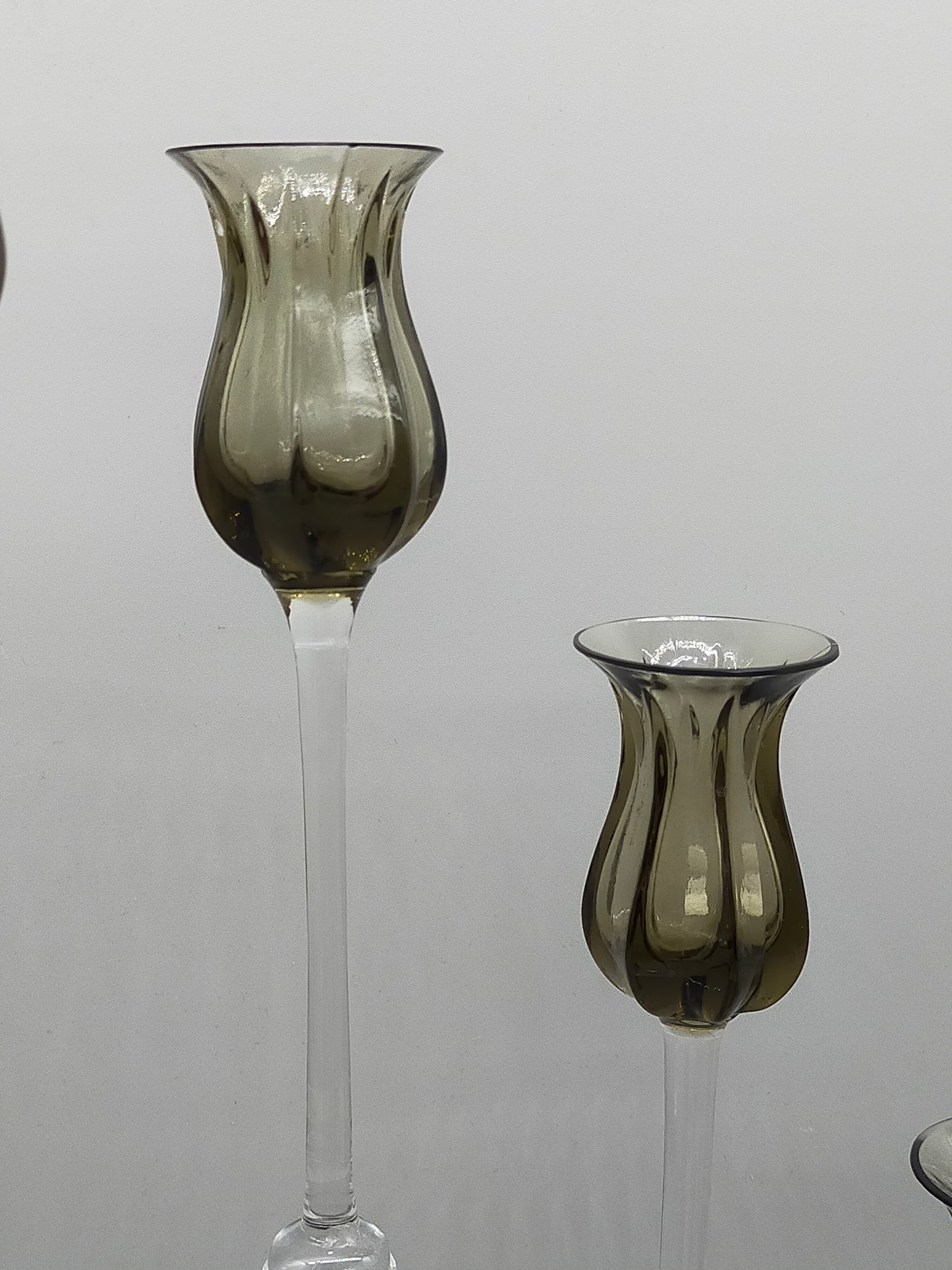 9tlg. Rosenthal Tulipa Glas Kerzenständer Set Bjørn Wiinblad Design