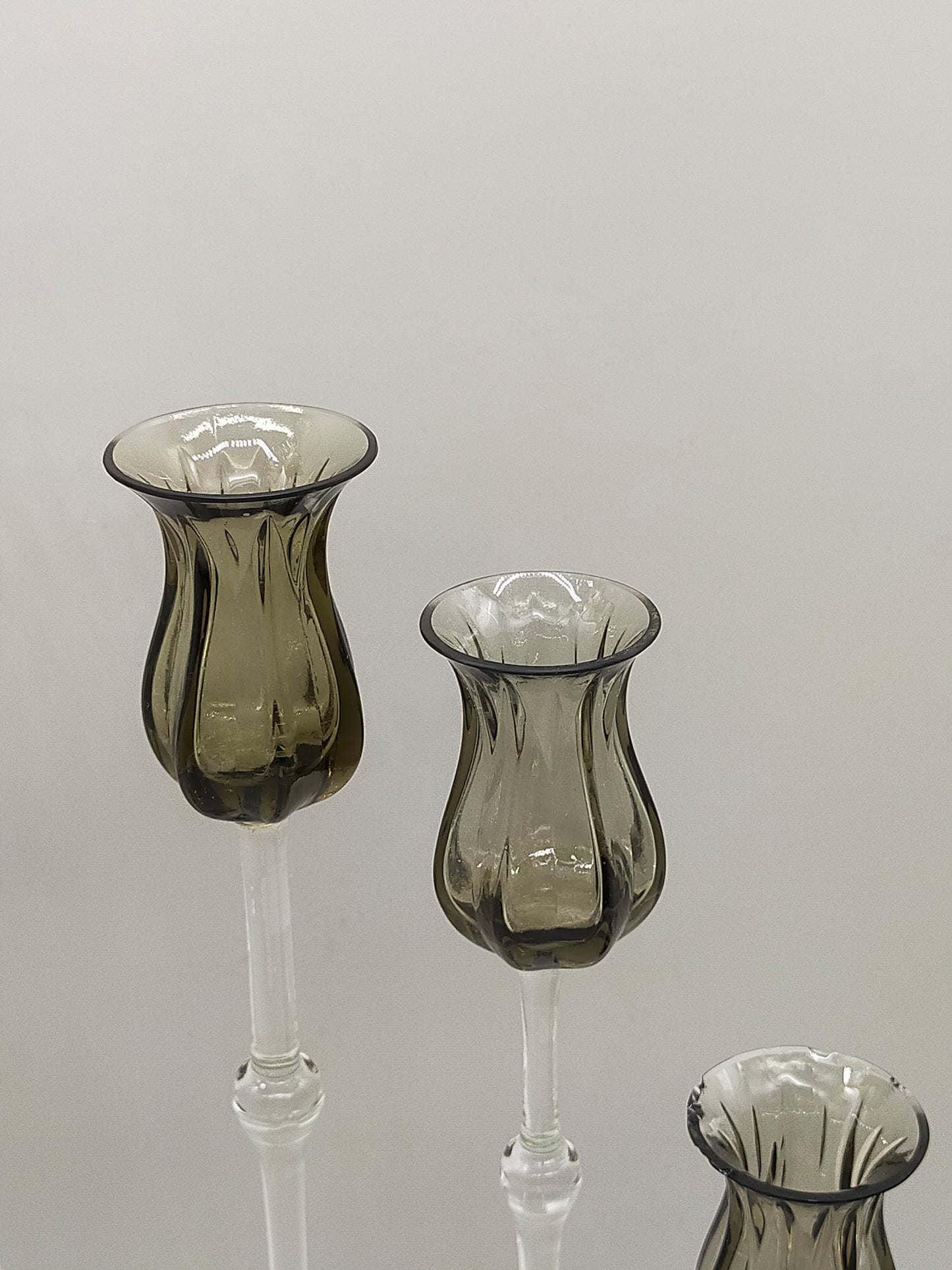 9tlg. Rosenthal Tulipa Glas Kerzenständer Set Bjørn Wiinblad Design