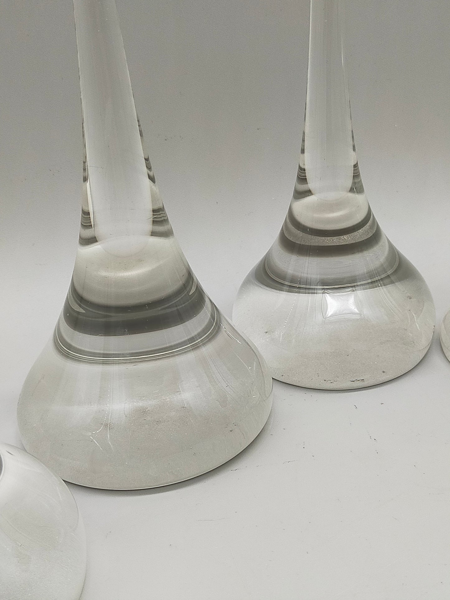 9tlg. Rosenthal Tulipa Glas Kerzenständer Set Bjørn Wiinblad Design