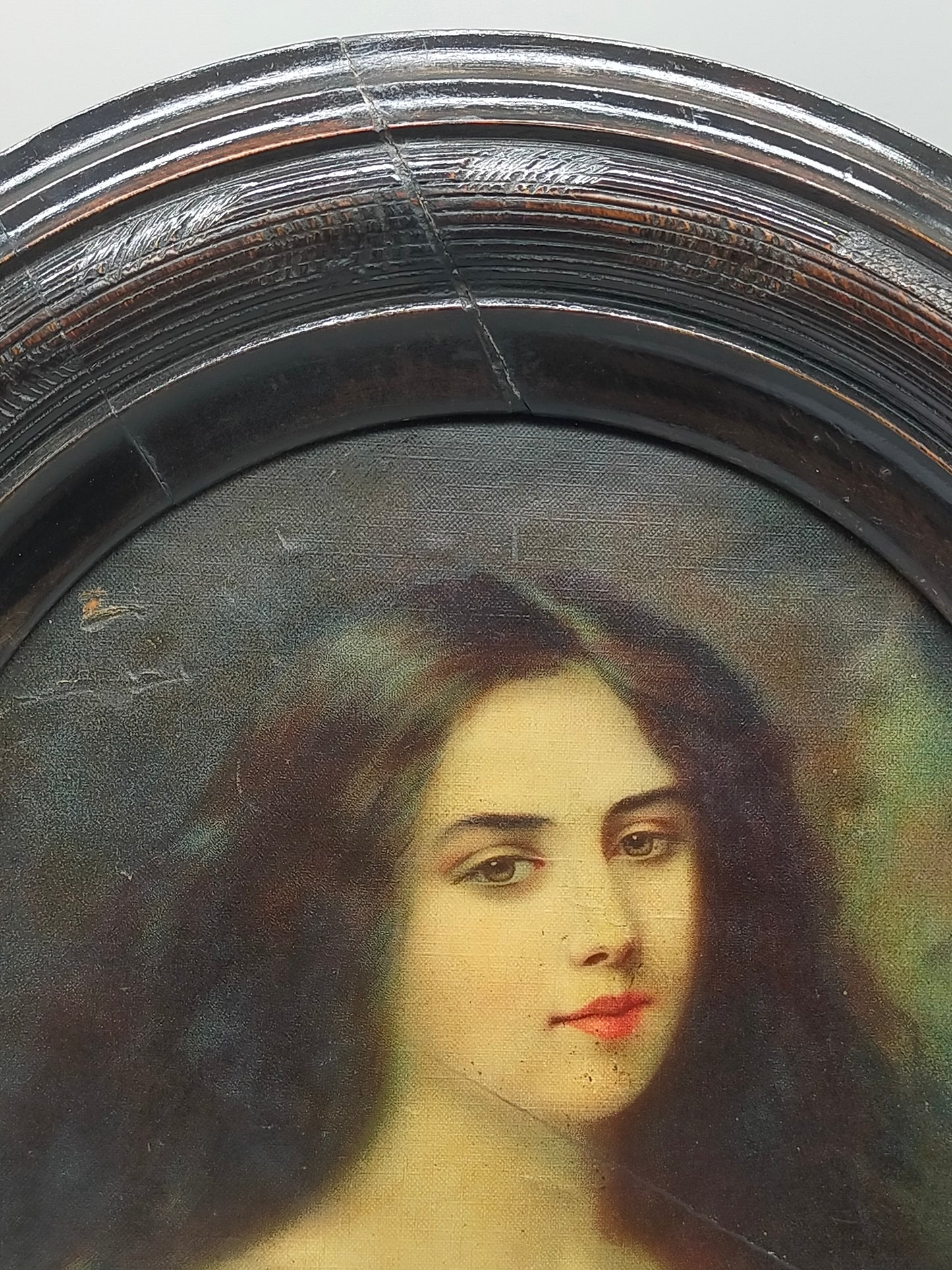 Mitteleuropäische Schule (XIX) Romantisches Frauenporträt  Gemälde