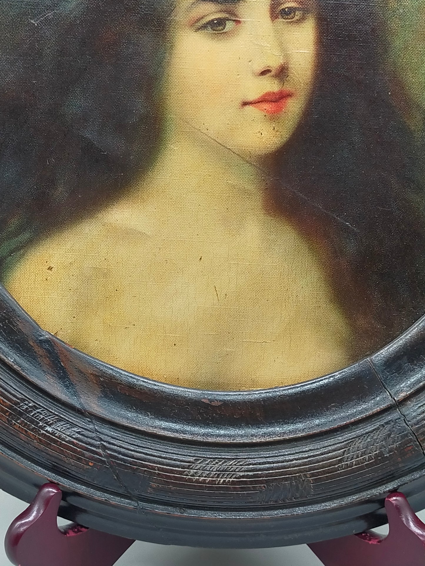 Mitteleuropäische Schule (XIX) Romantisches Frauenporträt  Gemälde