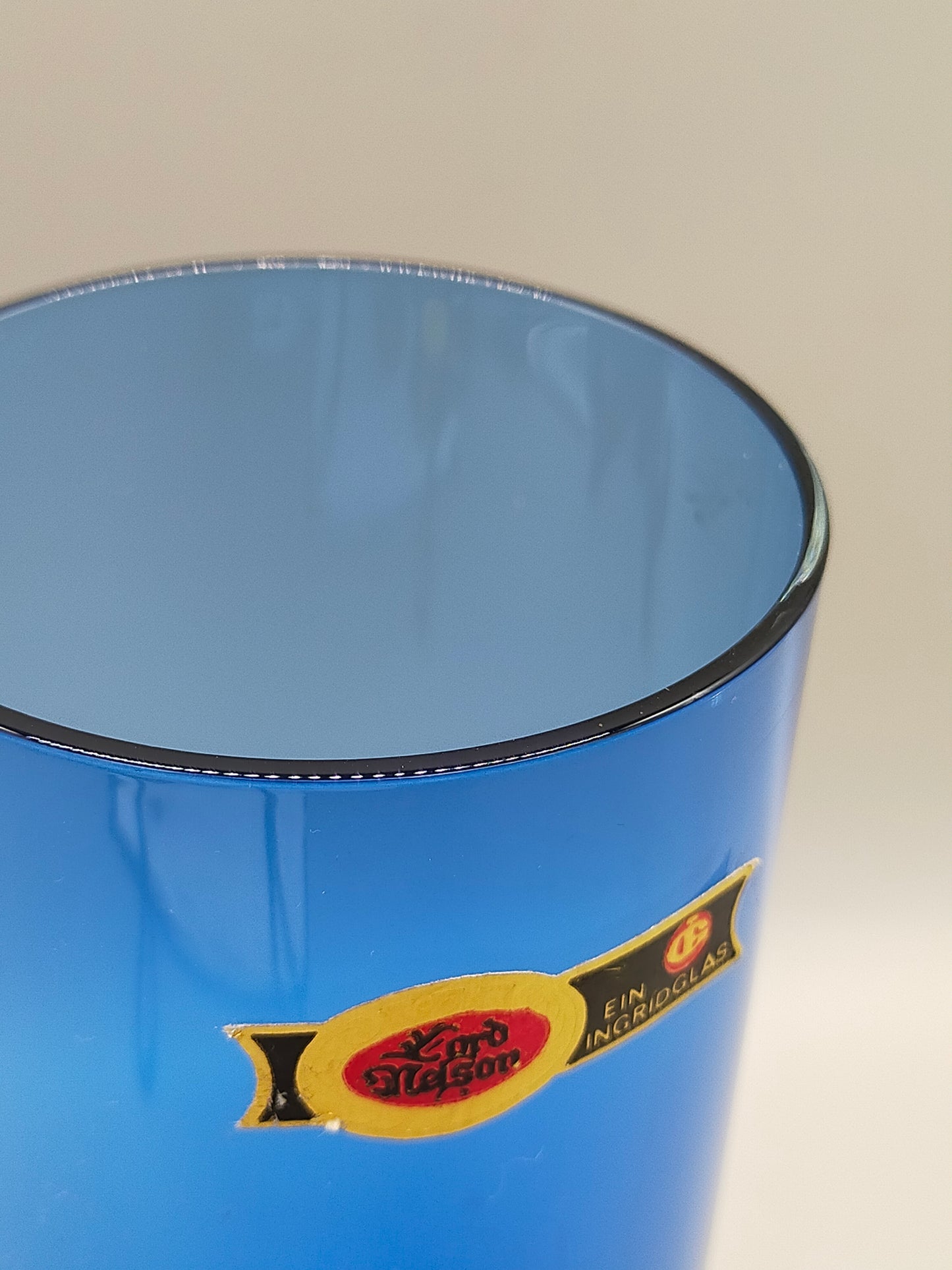 Edle Ingridglas Glas Vase Blaues Kunstglas der Serie Lord Nelson