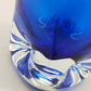 Edle Ingridglas Glas Vase Blaues Kunstglas der Serie Lord Nelson
