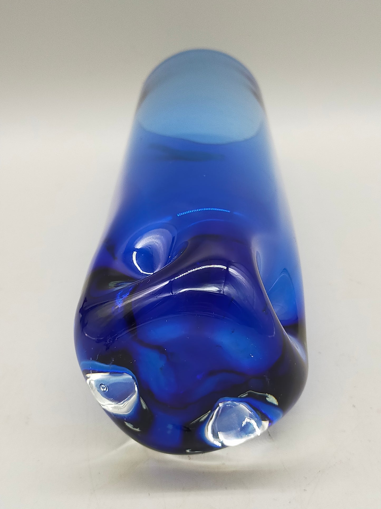 Edle Ingridglas Glas Vase Blaues Kunstglas der Serie Lord Nelson