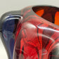 Exklusive Murano Glas Vase von Salviati Rotes Kunstglas aus Italien