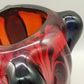 Exklusive Murano Glas Vase von Salviati Rotes Kunstglas aus Italien